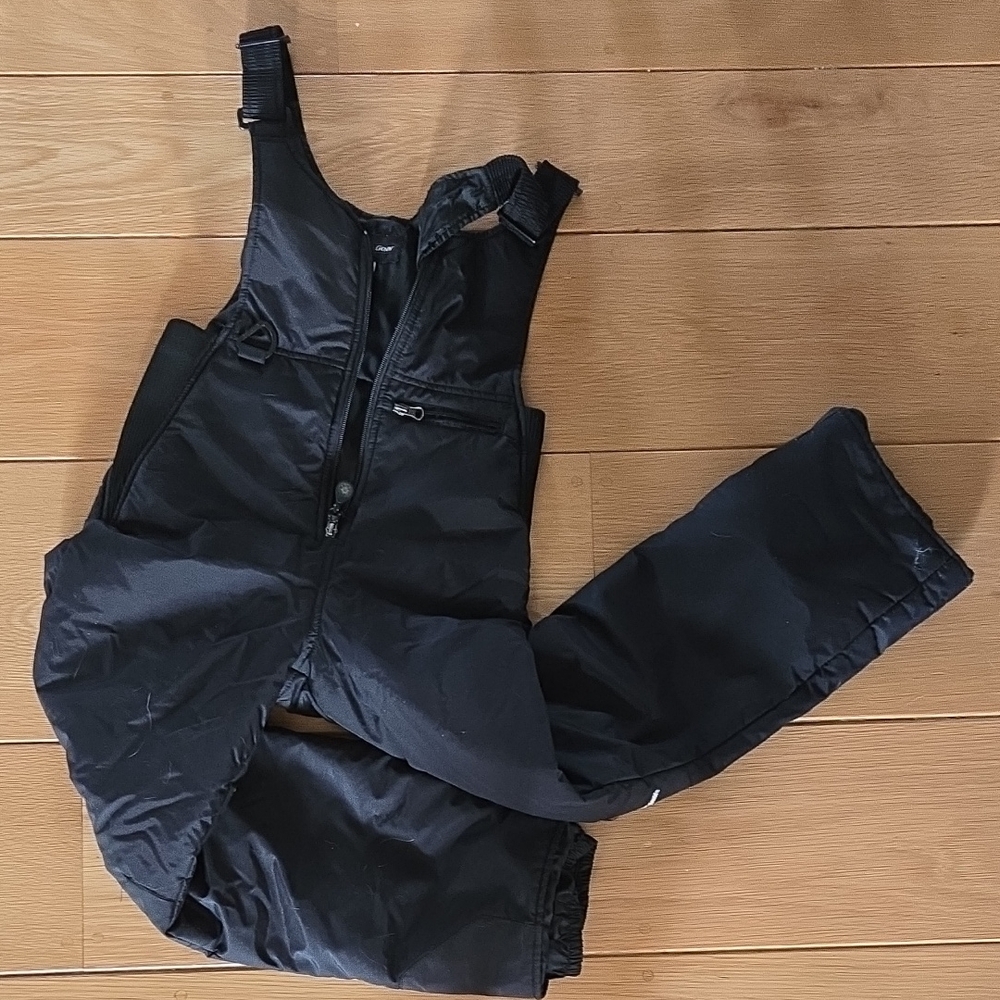 Black Snow Bib Overalls